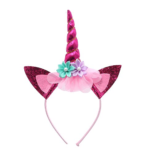 YUPPIN Unicorn LED Glow hair band for Girls birthday Gift party headband (Rose Red) (B09GLY358M) Amazon Price History, Amazon Price Tracker