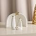 Juegoal Christmas Nativity Sets, Set of 4 White Mini Nativity Scene Resin Figurines, Xmas Holy Family Table Ornaments, Religious Holiday Collection Gifts, Baby Jesus Nativity Mantle Shelf Decor