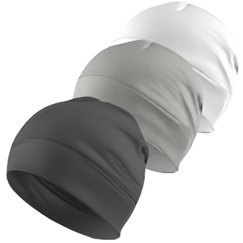 Image of SATKARTAR Cotton Lycra Beanie Skull Cap | Soft, Stretchable Sleep Hat & Helmet Liner | Ideal for Biking, Cycling & Sports - Unisex