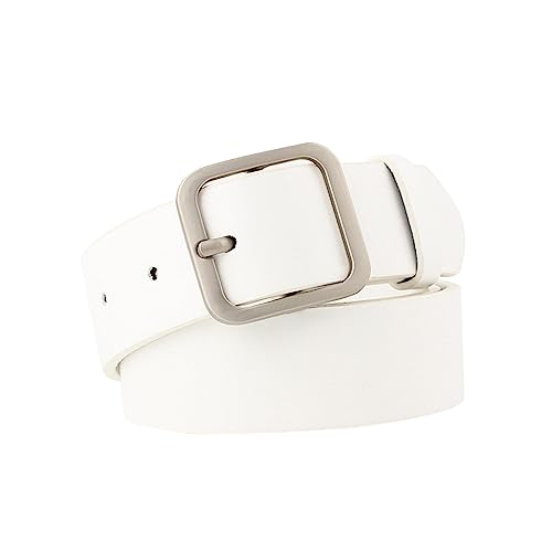 4X Stylish Faux Leather Belt for Women with Square Pin Buckle - Adjustable Waistband for Dresses and Jeans2
