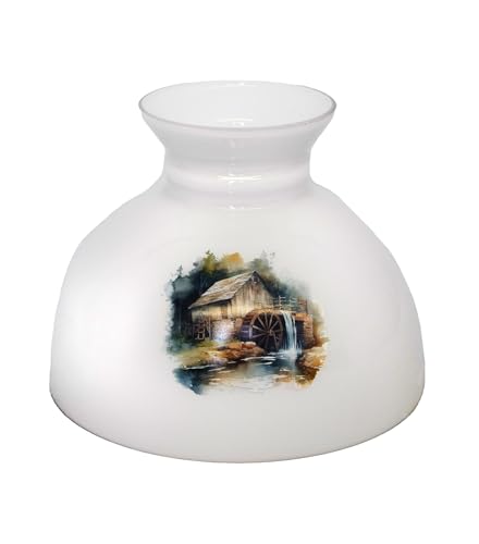 Aladdin Oil Lamp Glass Shade Fits 10 in Shade Ring