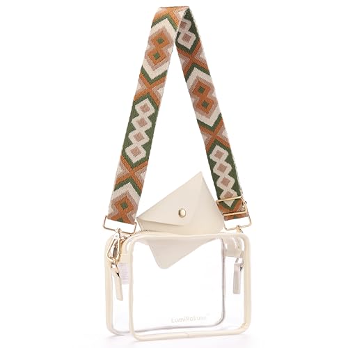 Clear Bag 12x6x12 Stadium Approved, 3 In 1 Clear Western Purse With Wallet & Adjustable Strap, Stadium Bags For Women, Concert Bags, Sports Festivals Concert Sport Prom Party Accessories