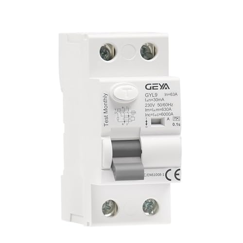 Disjoncteur de fuite Type A 2 pôles 63A 30mA interrupteur differentiel