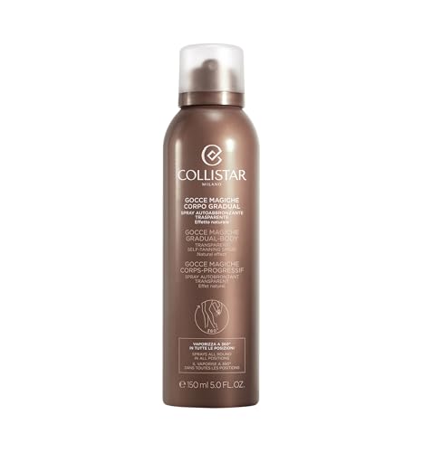 Collistar Gocce Magiche Cuerpo Spray Gradual, Autobronceador Transparente 360°, Bronceado Natural y Uniforme, Textura Ultraligera y Rápida Absorción, No Mancha, 150 ml