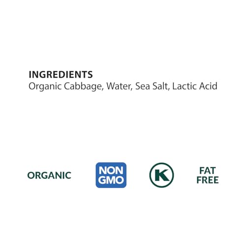 Eden Organic Sauerkraut, Traditional, Lactic Acid Fermented, 18 oz Glass Jar