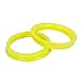 X AUTOHAUX 4pcs Plastic 66.6mm to 57.1mm Car Hub Centric Rings Wheel Bore Center Spacer Yellow
