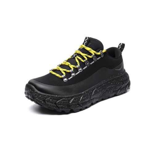 Men's Waterproof Hiking Shoes, Low-Top Trail Running Sneakers, Shock Absorbing Work Boots