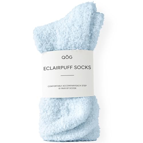 QOG Cozy Cloud Socks - Fuzzy Socks for Women & Men Warm & Unisex - Soft Fluffy Sleep Sock - Relaxation Gift