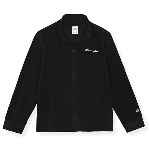Image of Champion Boys Fleece Jacket Full Zip Polar Fleece Track Jacket With Pockets for Kids Warm Layering Outerwear