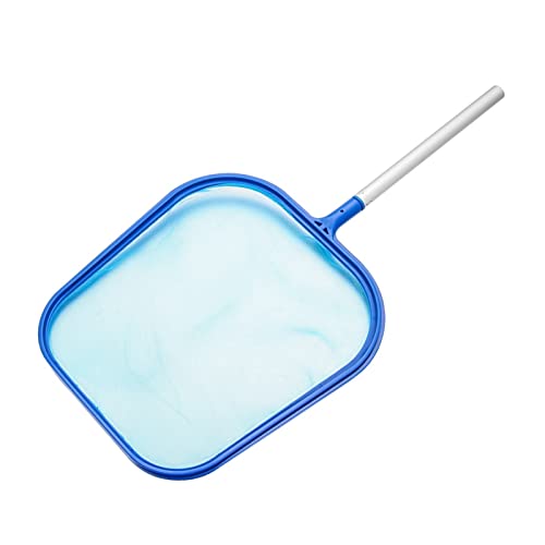 Dalaki Red de barrido de piscina: 1 filtro de limpieza de desnatador de piscina, herramienta de limpieza de estanques de superficie de malla (color: con varilla)