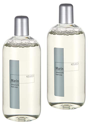 KEUCO juego de 2 jabones de espuma, aroma Marin, contenido 2 x 500 ml, pH neutro, Made in Germany, apto para dispensador de espuma de jabón KEUCO