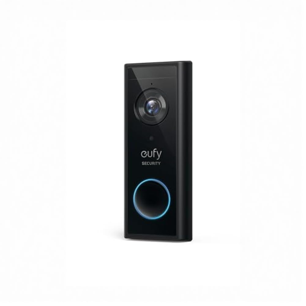eufy Security Video Doorbell S220 Add-on, Sonnette Vidéo Complémentaire sans Fil, Résolution 2K, Audio Bidirectionnel, Installation Autonome, HomeBase 2 Requise.