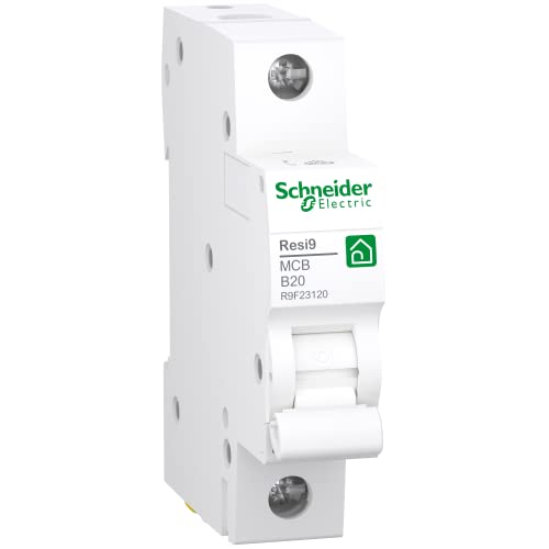Schneider Electric R9F23120 Disyuntor Resi9 1P, 20A, B característica, 6kA