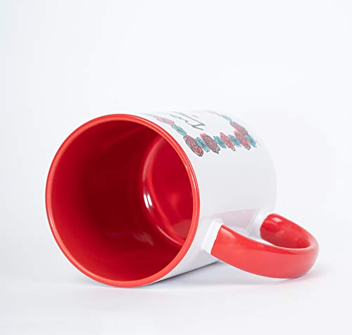 Grupo Erik Official Frida Kahlo Pasion Ceramic Mug - 35 cl / 350 ml – 3.74 x 3.15 inch / 9,5 x 8 cm - Coffee Mug - Tea Mug - Frida Kahlo Gifts - Frida Kahlo Mug