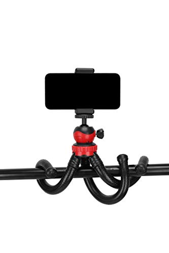Image of Photron 33.02 cm (13 Inch) Flexible GorillaPod Tripod Octopod 800 with Ball Head & Mobile Holder for Smart Phone, Mobile Phone, Camera, GoPro, Red /Black