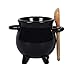 Black Cauldron Egg Cup with Broom Spoon Witch/Occult