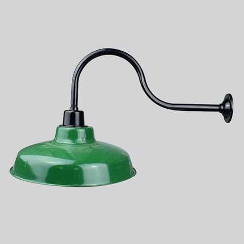 Pantalla vintage verde esmaltada de techo con acero reforzado 4
