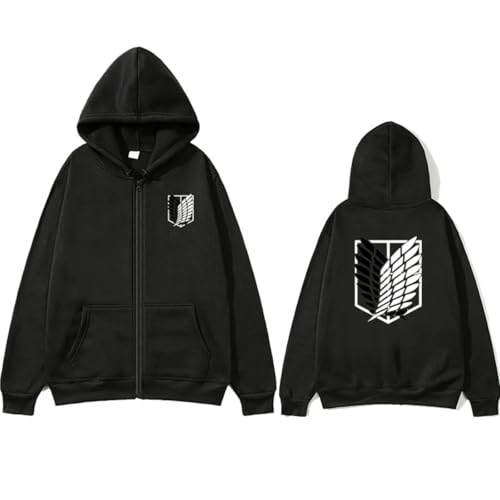 zhedu AOT Casual Outdoor Anime Reißverschluss Hoodie Mode Beliebte Langarmjacke Japanische Harajuku Y2k Streetwear (Color 03,XL)