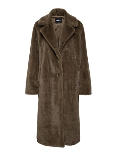 ONLY Damen ONLMEAGAN FUR Coat OTW Mantel, Braun, M