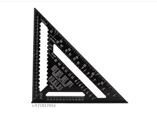 Image of KAITO 12-Inch Rafter Square Aluminum Alloy Triangle Ruler | Carpenter Measuring Layout Tool | Heavy-Duty Protractor Angle Measuring Scale | for Woodworking, Roofing, Framing & Carpentry