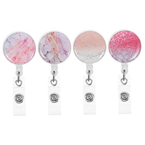 Porte-badge rétractable pastel MAGICLULU avec clip, lot de 12 pièces pour cartes