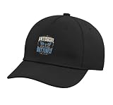 Antisocial Butterfly Introvert Adjustable Printed Baseball Hat, Black