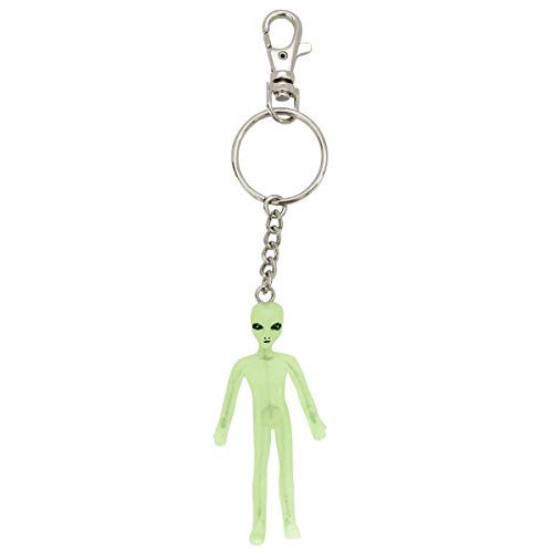 Off the Wall Toys Alien Glow-in-the-Dark Bendable Keychain
