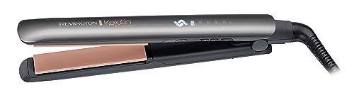 Remington vyrovnávač vlasů Keratin Protect S8598, inovativní senzor tepelné ochrany, šedé / růžové zlato