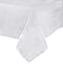 Wimaha White Rectangular Tablecloth for Rectangle Table, 100% Polyester, Machine Washable Fast Dry, Ideal for Kitchen Party Picnic Wedding Holiday, 52 x 70