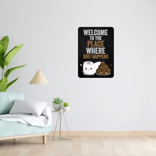 Image of Zesta Bathroom Decor Items Washroom Decor Tin Sign | Aesthetic Posters Wall Poster for Bedroom | Magnetic Cafe Decoration Items / Restaurant Decorations Items | Quirky Home Decor Bar Accent (Bathroom (3))
