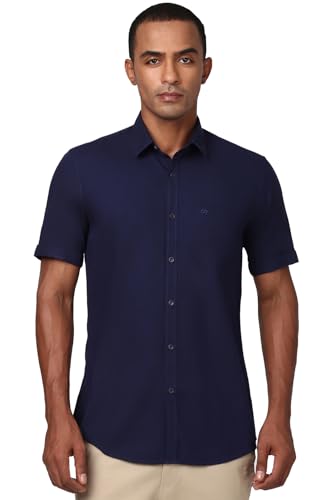 Image of Peter England Men's Solid Slim Fit Shirt