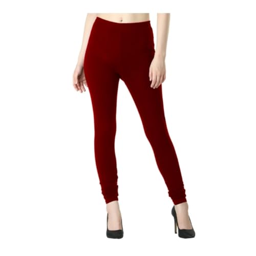 Image of Tanu Women's Cotton Leggings | Ultra-Soft, Stretchable and Comfortable | Casual Slim Fit Full Length Leggings for Women and Girls (Combo Pack of 3)