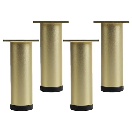 DECAKE Juego de 4 Patas para Muebles de Metal Moderno, Patas de sofá Ajustables, Patas de Soporte para Muebles de aleación de Aluminio, reemplazo de Bricolaje para mesas de sillas, Altura