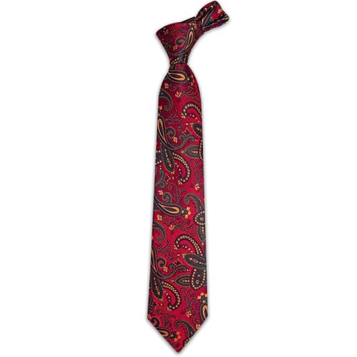 Image of YourTies Paisley Men's Necktie Woven Silk Floral Ties for Men Designer Formal Business Party Wedding