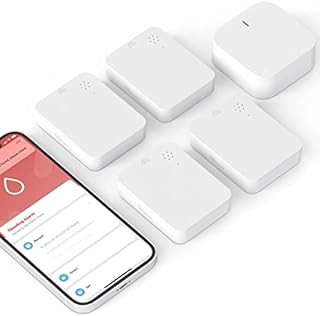 TREATLIFE Smart Water Leak Detector 4Pack & Hub Kit, 2.4GHz WiFi Wireless Water Sensor Alarm, Sensitive Leak and Drip Alert, Compatible with Alexa and Google Home, for Kitchen, Bathroom, Basement