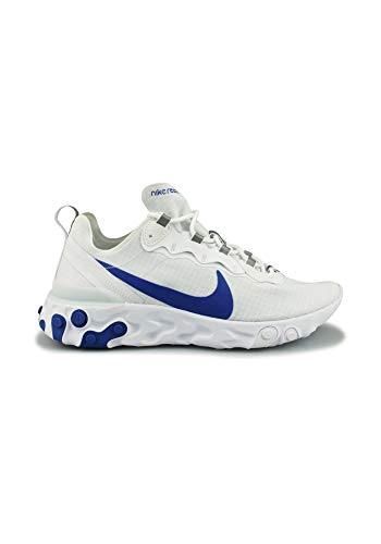 Marca: Nike Nike React Element 55 Se Su19, Scarpe da Atletica Leggera Uomo, Bianco (White/Game Royal 100), 42.5 EU