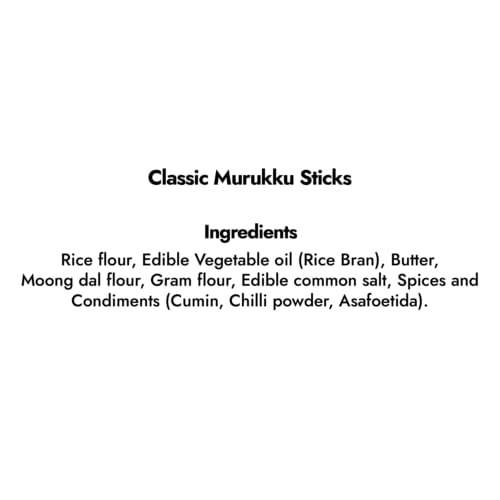 Image of Sweet Karam Coffee Classic Murukku Sticks | No Palm Oil | No Preservatives | Savory Snack | Authentic South Indian Chakli | Fresh & Crispy Tea Time Namkeen | Homemade Recepie | 200 Grams