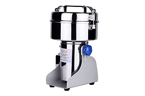 Stainless Steel 3000 watts Dry Masala Herbs Spices Grinder, 1000 gram, Silver