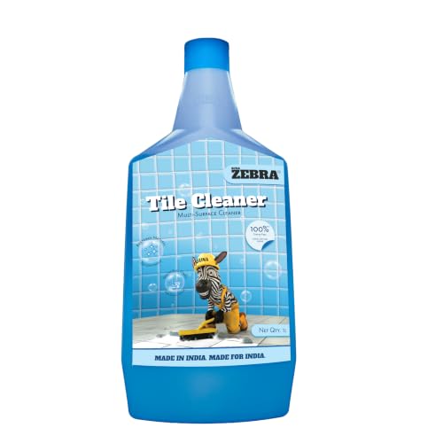 Image of SUNA ZEBRA Tiles Cleaner | Heavy-Duty Stain Remover for Tiles & Floors | Removes Cement, Grout Haze, Hard Water & Tough Stains | Fast-Action Cleaning Agent (1 Litre) (Pack of 2)