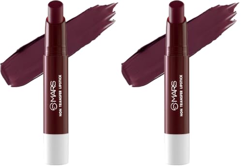 Image of MARS Matte Super Stay Lipstick | Up to 12 Hours Long Lasting | Smudge Proof and Waterproof Lipstick for Women (2.6 gm) (18-MYSTICAL) (Pack of 2)