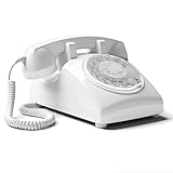 CHARME RÉTRO AUTHENTIQUE : Voyagez dans le temps avec ce véritable téléphone à cadran rotatif fonctionnel. Sa cloche métallique mécanique produit la sonnerie 