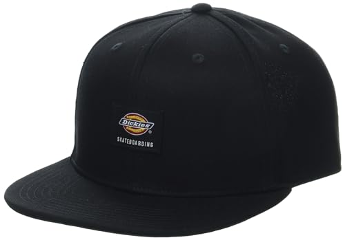 Dickies Herren Skateboarding Flat Bill Cap Verschluss, Schwarz, Einheitsgröße