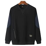 Photo Gallery zweby felpa classica da uomo felpa da uomo in cotone con stampa lettera patchwork top casual (colore : schwarz, size : m) Photo Gallery zweby felpa classica da uomo felpa da uomo in cotone con stampa lettera patchwork top casual (colore : schwarz, size : m)