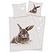 Produktbild Herding Bettwäsche Hase Kaninchen 135 x 200cm 100% Baumwolle