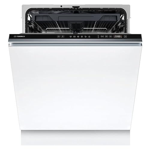 Teknix TX3BD608 3 Series Fully Integrated Dishwasher - 15 Place Settings - Auto Door Opening - External Time Light - Internal LED Lights - Integrated Bottle Washers - Energy Class C - White