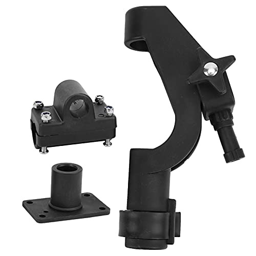 Support de canne à pêche kayak et embarcations supports de serrage nylon noir orientables