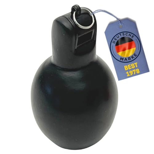 BEST SPORTING Handpfeife für den Sportunterricht – Hygienische Handbedienung & kräftiger Pfiff durch PVC-Blasebalg – Schwarze Trillerpfeife