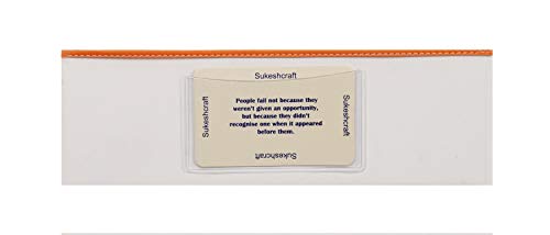 Image of Sukeshcraft Multiple Cheque Book Holder | Original PU Holds Upto 8 Cheque Books, Orange