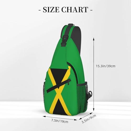 Jamaica Shoulder Bag Jamaica Flag Sling Backpack Daypack Casual Bag Jamaican Backpack Bag for Outdoor3