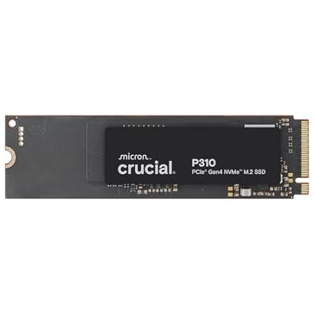 Crucial P310 SSD 2TB M.2 2280 PCIe Gen4 NVMe, bis 7.100 MB/s, für Laptop, Desktop PC & Handheld Spielekonsolen, Interne Festplatte - CT2000P310SSD801